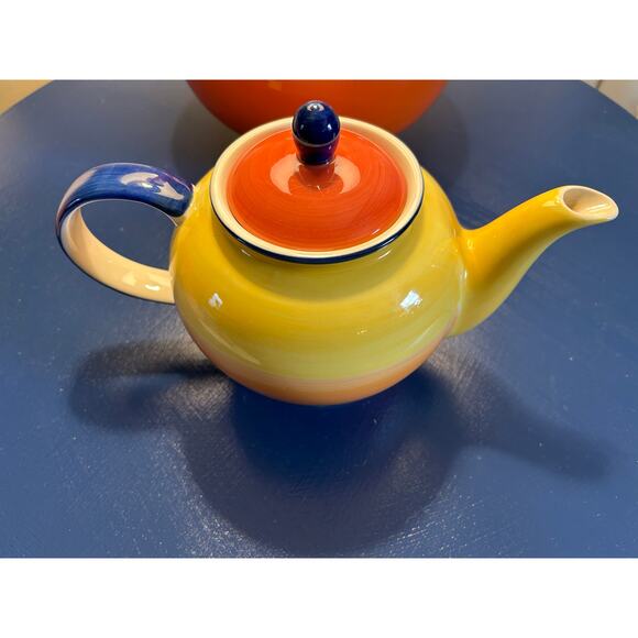 Herman Dodge & Son Hues n Brews Orange and Yellow handpainted - Picture 2 of 6